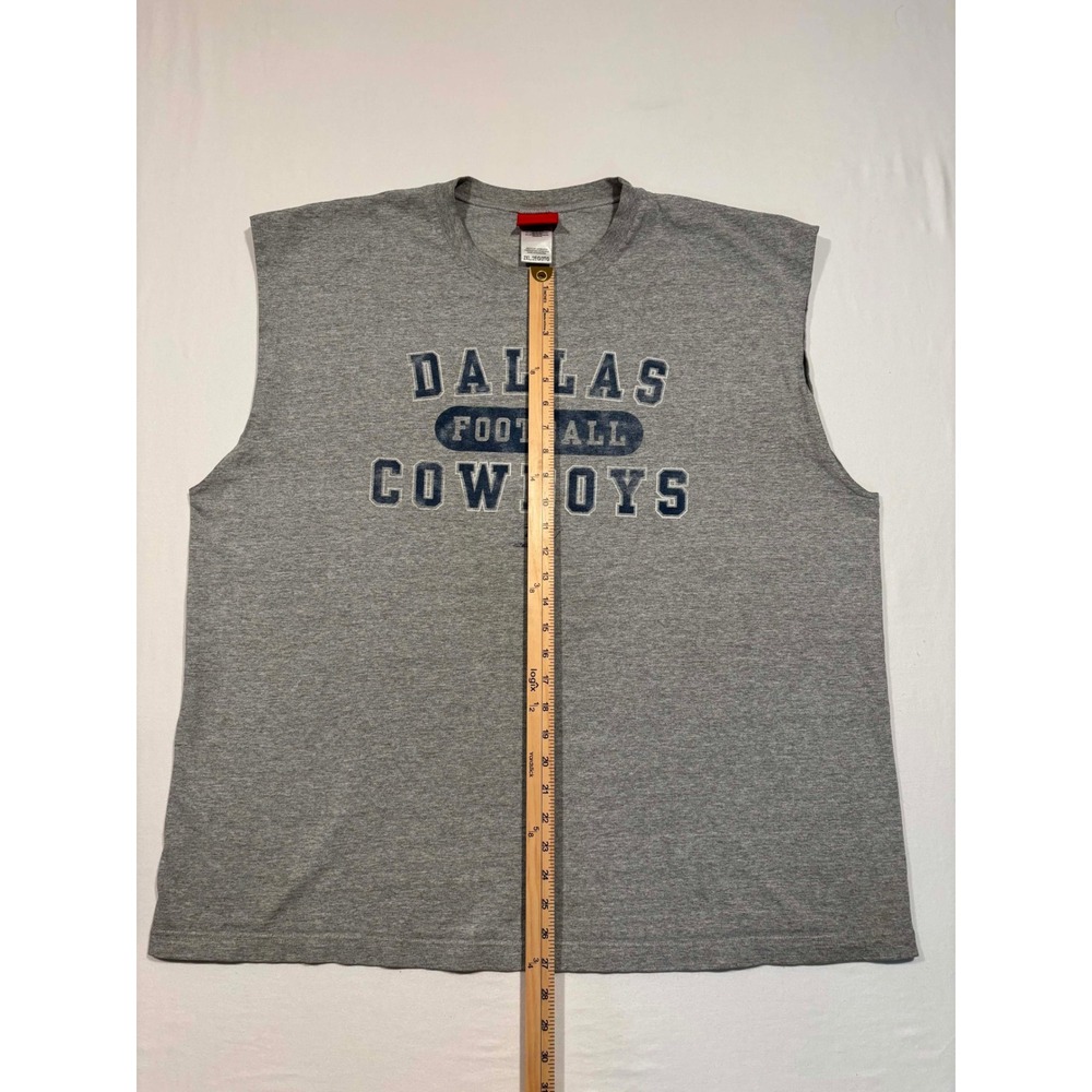 Reebok Dallas Cowboys Muscle Tee Mens 2XL Gray Sleeveless Football Shirt NFL - Picture 5 of 7